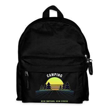 Camping Retro Sonnenuntergang Vintage 80er - Kinder Rucksack - Schwarz - Vorne