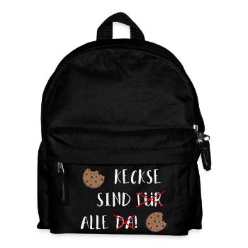 Kekse sind alle - Lustiger Plätzchen Spruch - Kinder Rucksack - Schwarz - Vorne