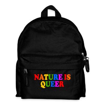 Nature is queer - Kids' Backpack - black - Front