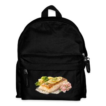 Lemon Dill Salmon Fillet - Kids' Backpack - black - Front