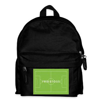 FREISTOSS - Fußball Statement - Kinder Rucksack - Schwarz - Vorne