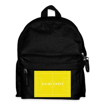 GELBE KARTE Fußballspiel Statement - Kinder Rucksack - Schwarz - Vorne