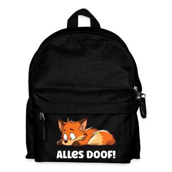Alles doof - Fuchs - Kinder Rucksack - Schwarz - Vorne