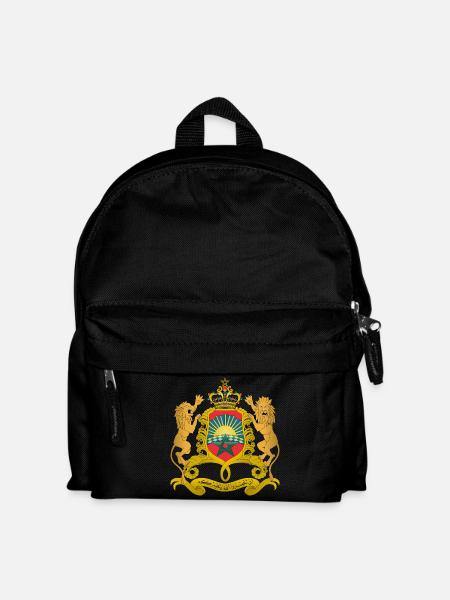 Marokko Wappen - Kinder Rucksack - Schwarz