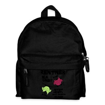 Eulen Rentner - na und? - Kinder Rucksack - Schwarz - Vorne