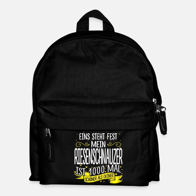 RIESENSCHNAUZER - 1000 - Kinder Rucksack - Schwarz