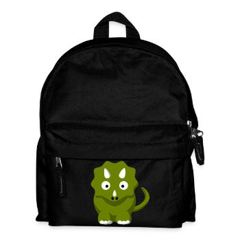 dessin animé Dinosaur Triceratops - Sac à dos Enfant - noir - Devant