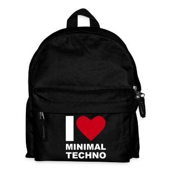I LOVE MINIMAL TECHNO - Sac à dos Enfant - noir - Devant