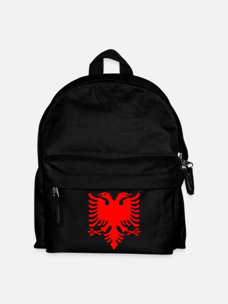 albania shirt albanisch Adler 2 Köpfen geschenk - Kinder Rucksack - Schwarz