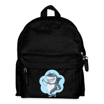 funny shark - Kids' Backpack - black - Front