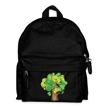 tree trees nature nature bio nature illustration - Kids' Backpack - black - Front