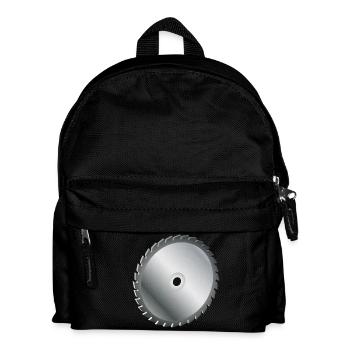 single circular saw blade metal paints - Kids' Backpack - black - Front