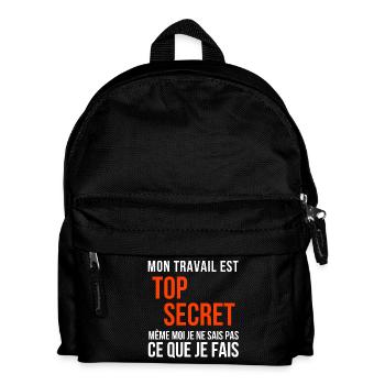 travail, travail humour - Sac à dos Enfant - noir - Devant