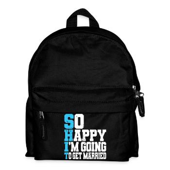 Funny Bachelor Party Engagement Wedding Married - Kids' Backpack - black - Front