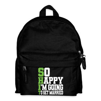 Funny Bachelor Party Engagement Wedding Married - Kids' Backpack - black - Front