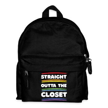 Pride Month - Straight Outta The Closet - Kids' Backpack - black - Front