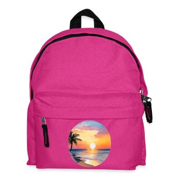 Sunset on the beach - Kids' Backpack - fuchsia - Front