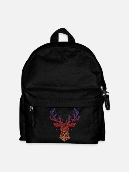 Weihnachts-Rentiere - Kinder Rucksack - Schwarz