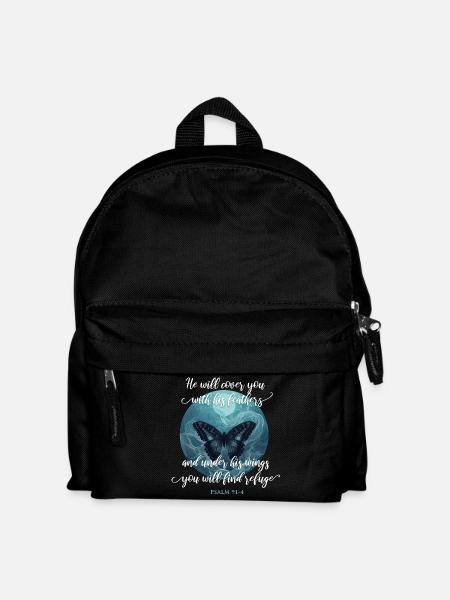 Christliches Zitat Bibelvers Religiös - Kinder Rucksack - Schwarz