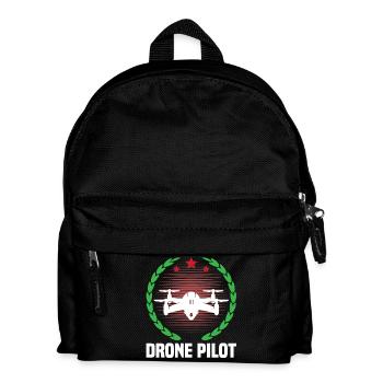 Drohnen-Pilot - Kinder Rucksack - Schwarz - Vorne