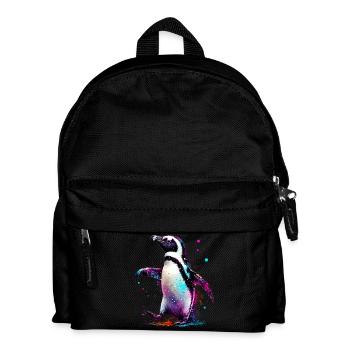 Pinguin - Kinder Rucksack - Schwarz - Vorne