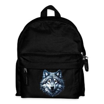 Wolf - Kinder Rucksack - Schwarz - Vorne
