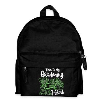 Gartenarbeit Gärtner - Kinder Rucksack - Schwarz - Vorne
