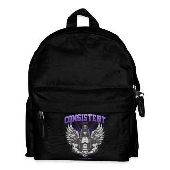 Consistent Gym Engel Design - Eat Sleep Gym Repeat - Kinder Rucksack - Schwarz - Vorne