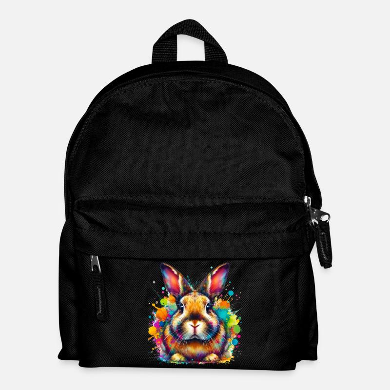 Kaninchen - Kinder Rucksack - Schwarz
