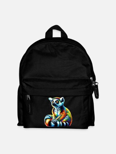 Lemur - Kinder Rucksack - Schwarz