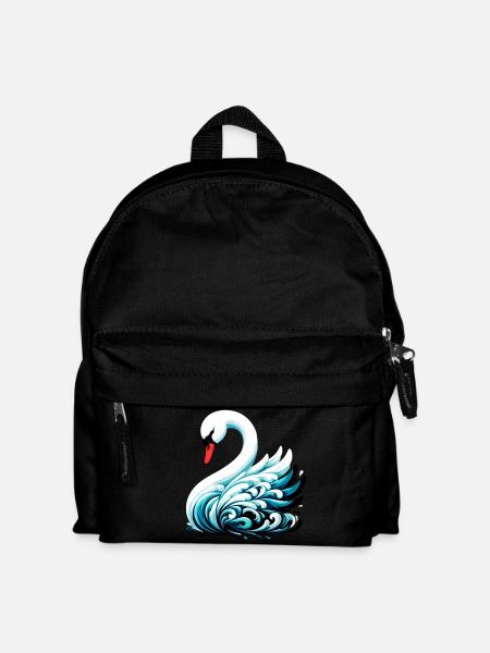 Schwan - Kinder Rucksack - Schwarz
