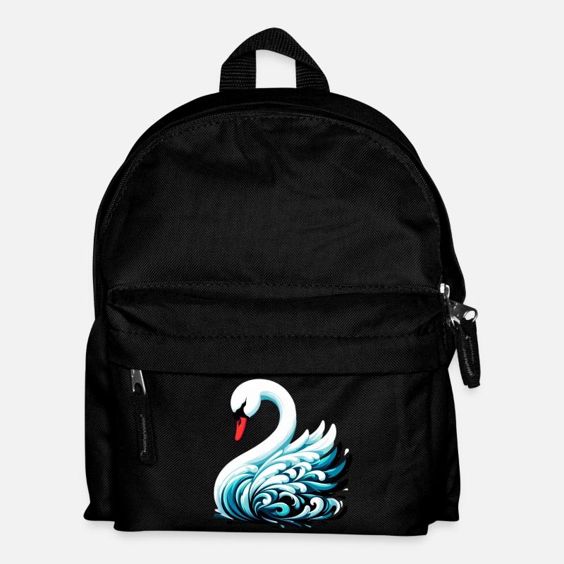 Schwan - Kinder Rucksack - Schwarz