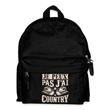 Je Peux Pas J'ai Country ,Vintage Humour Country - Sac à dos Enfant - noir - Devant