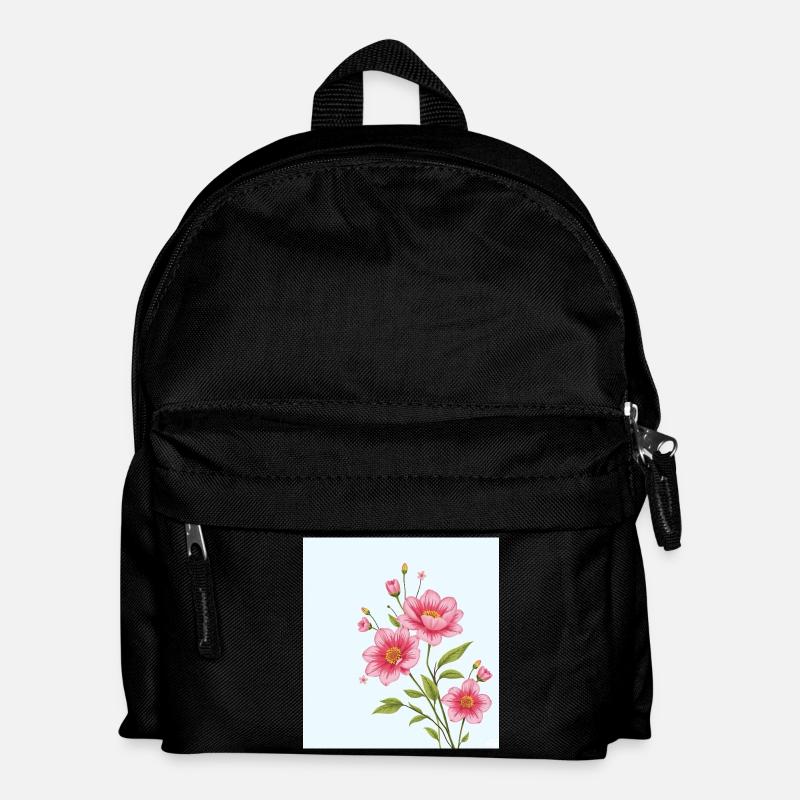 Flower - Kinder Rucksack - Schwarz