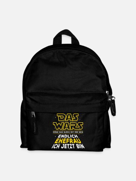 Das Wars - Endlich Ehefrau ich jetzt bin - Kinder Rucksack - Schwarz