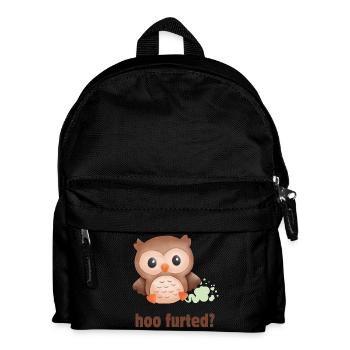 Hoo Furted Owl Pun - Kids' Backpack - black - Front