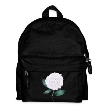 Weiße Hortensienblüte – Eleganz und Leichtigkeit - Kinder Rucksack - Schwarz - Vorne