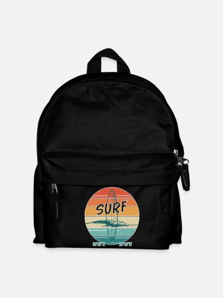 Retro Surf Vibes Vintage Surf Design - Kids' Backpack - black