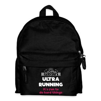 Ultra Running - It's Fun to Do Hard Things - Kids' Backpack - black - Front