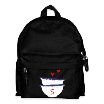 Lettre s bols breton - Sac à dos Enfant - noir - Devant