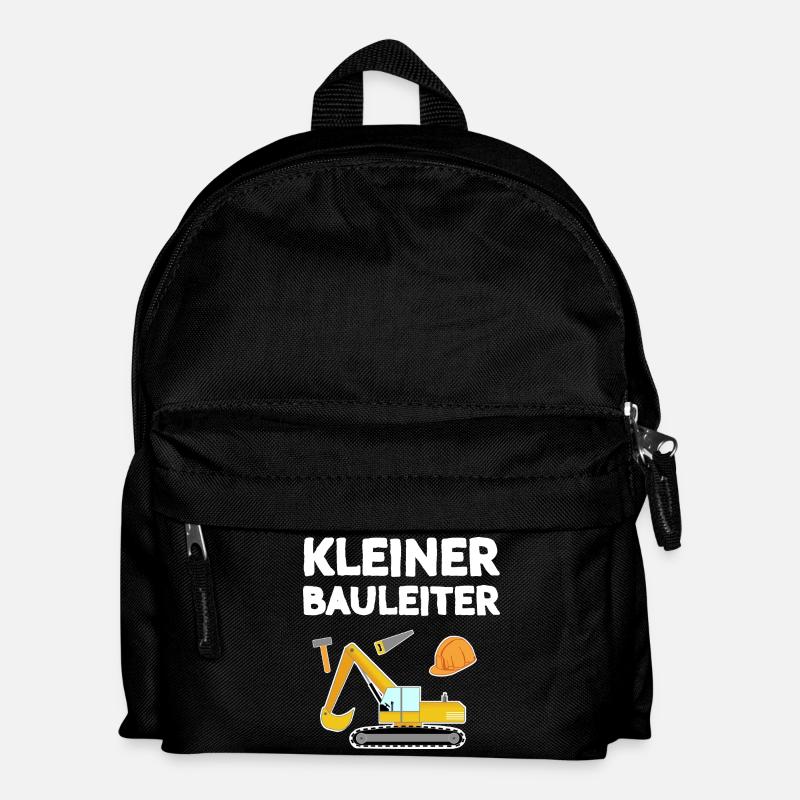Kleiner Bauleiter Kinder Design - Kinder Rucksack - Schwarz