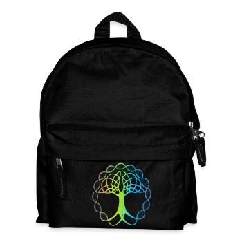 Strange multicolored tree - Kids' Backpack - black - Front