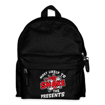 Most Likely to Shake the Presents Christmas Fun - Kids' Backpack - black - Front