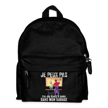 Ich kann nicht, ich habe in meiner Garage etwas zu tun - Kinder Rucksack - Schwarz - Vorne