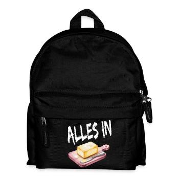 All In Butter Funny Motif - Kids' Backpack - black - Front