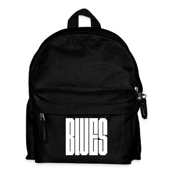 Blues bold logo design - Kids' Backpack - black - Front