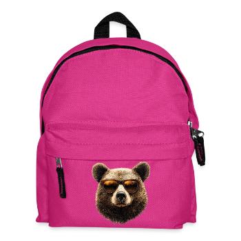 Bear Sunglasses - Kids' Backpack - fuchsia - Front