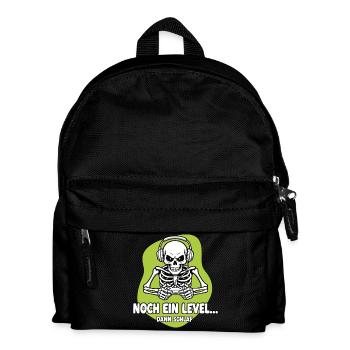 Gamer Skelett Noch Ein Level - Kinder Rucksack - Schwarz - Vorne