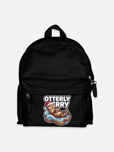 Otterly Merry Weihnachtsotter - Kinder Rucksack - Schwarz