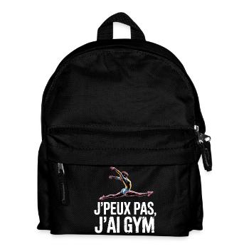 Je Peux Pas J'ai Gym | Gymnastique Cadeau | gym - Sac à dos Enfant - noir - Devant